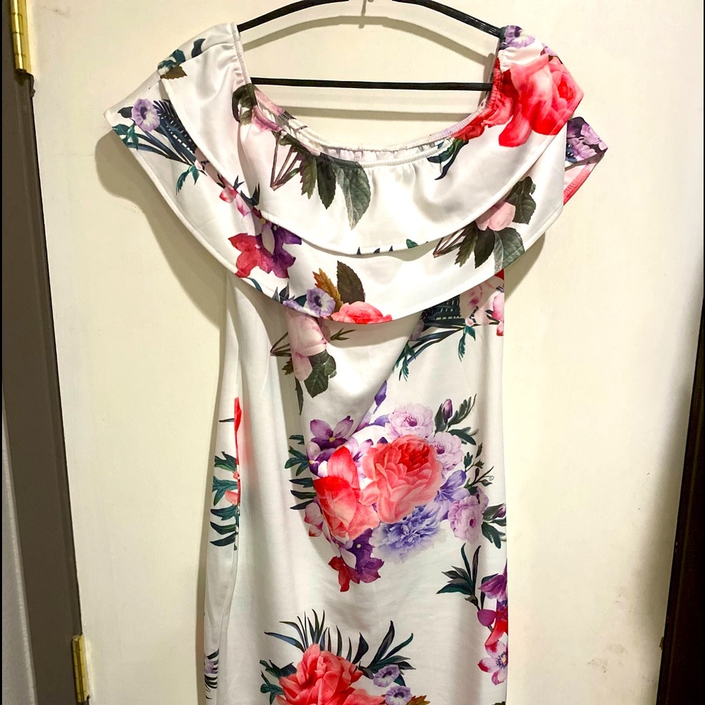 White Floral Dress